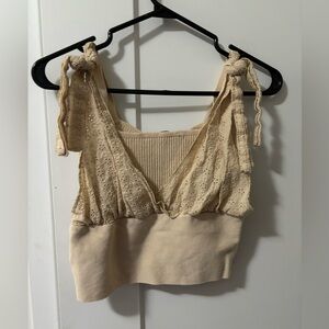 Zara summer top beige color size small